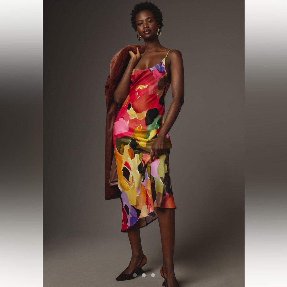 Anthropologie Conditions Apply Elva Slip midi dress